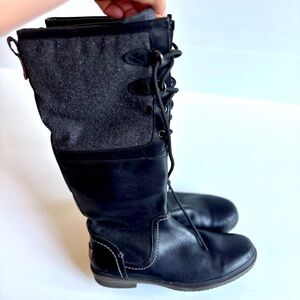 UGG Elsa Tall Waterproof Black Boots Women Size 8.5